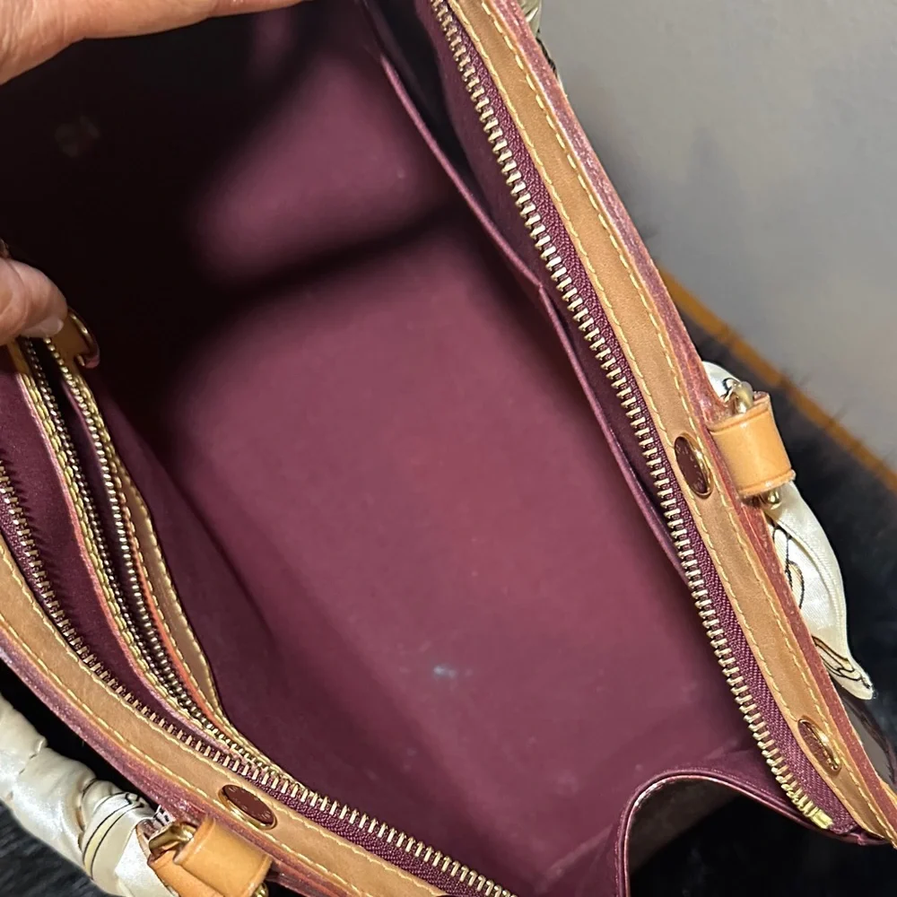Louis Vuitton Shimmering Red Satchel - Picture 4 of 11
